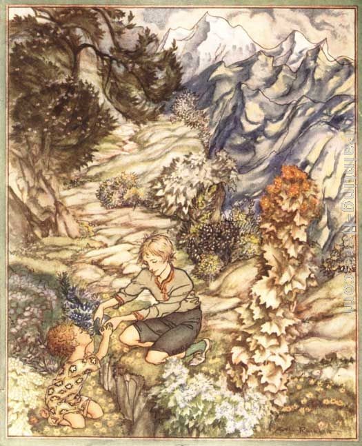 Arthur Rackham King of the Golden River Gave the Child a Bottle